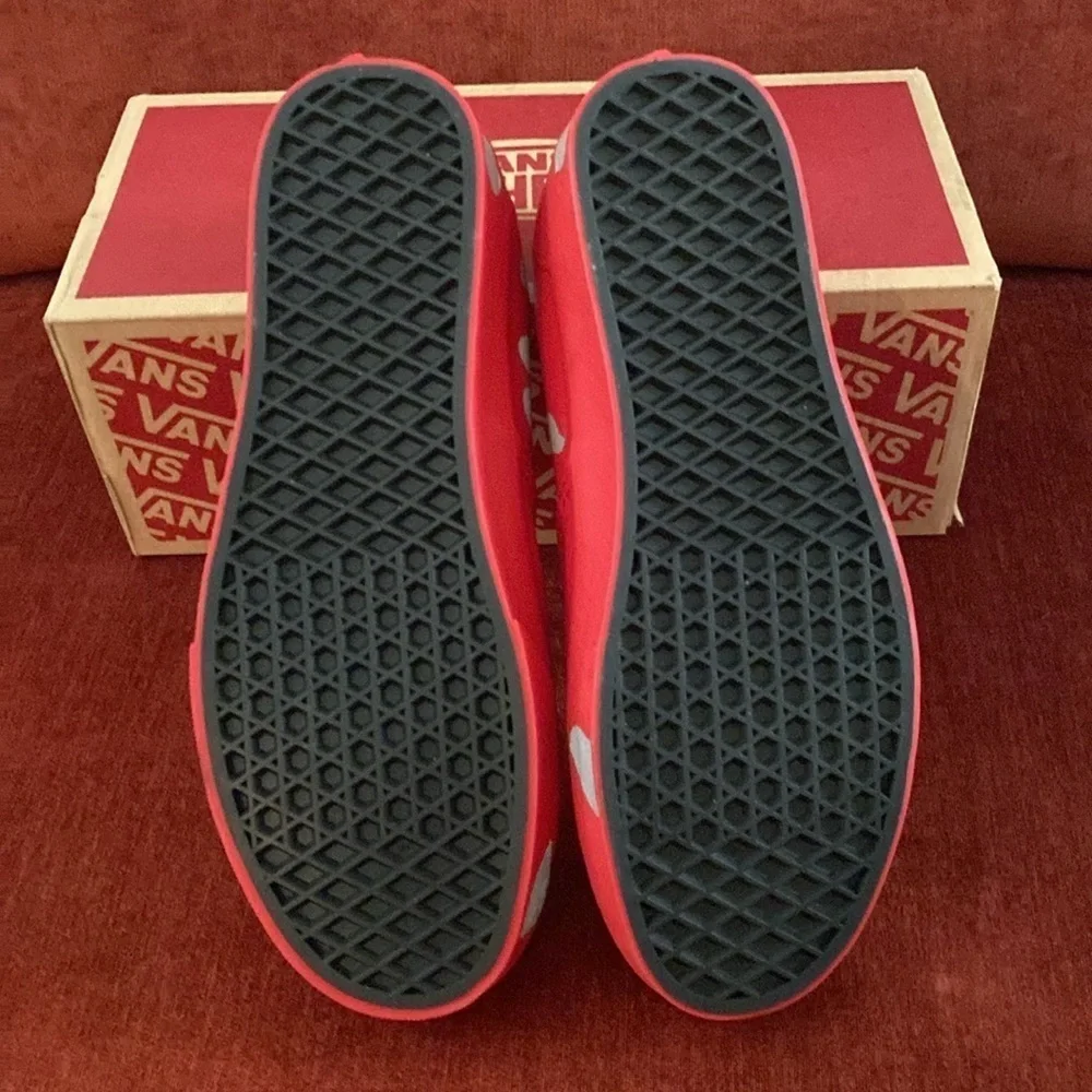 Vans Off The Wall Sneakers Womens Sz 8.5 M/10 W 4 Red reflective butterfly’s